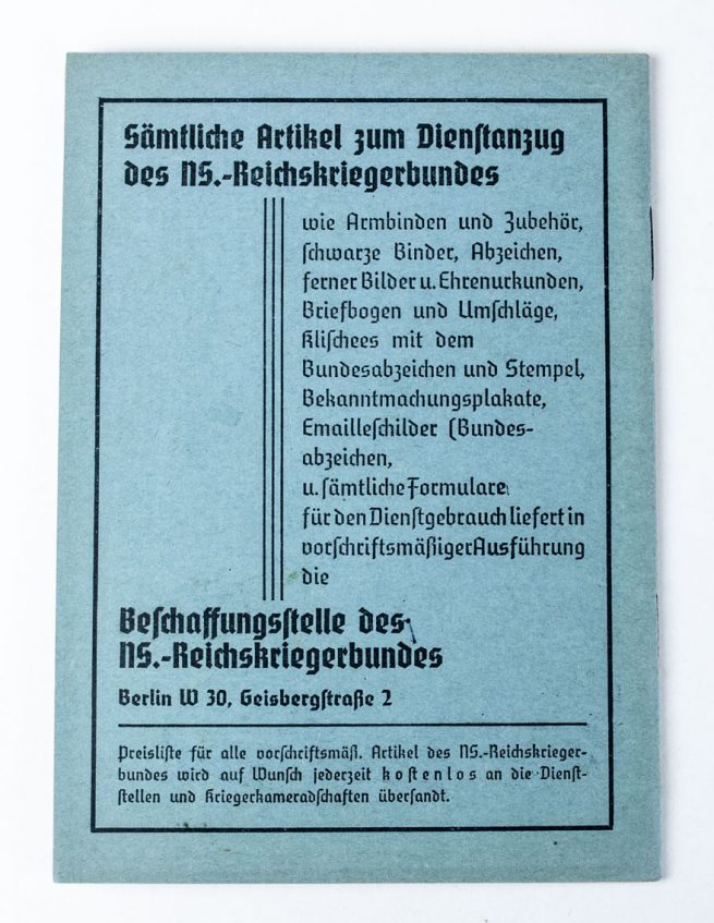 Nationalsozialistischr Reichskriegerbund Kyffhäuser Mitgliedsbuch