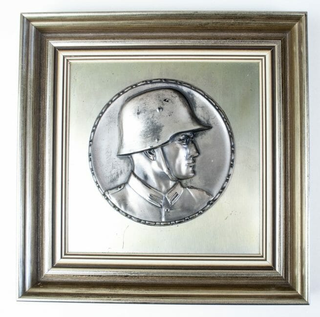 WWII german soldier portrait wall plaque