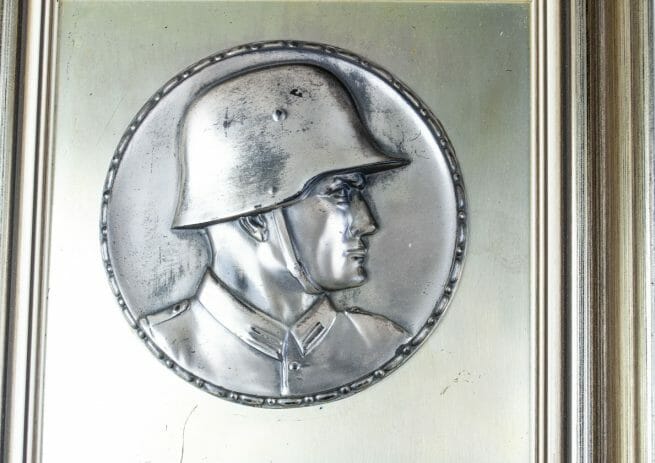 WWII german soldier portrait wall plaque