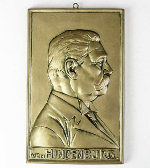 Paul von Hindenburg plaque + case