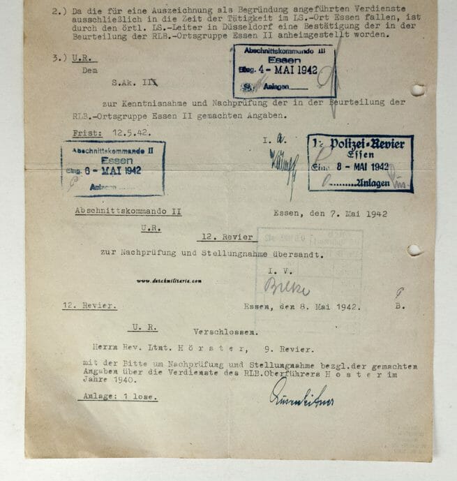 Kriegsverdienstkreuz (KVK) Vorschlagliste and documents (extremely rare!)