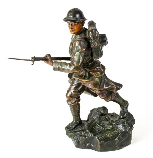 French World War I Douaumont Battle Soldier statue by artist Ruffony