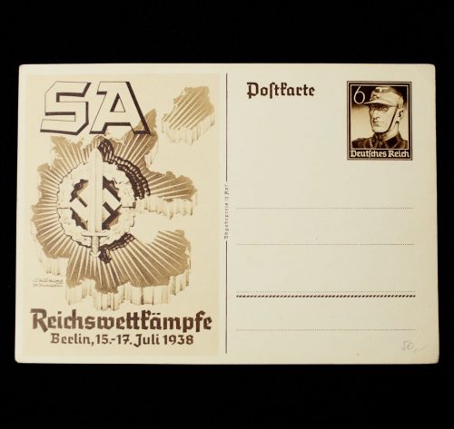 SA Wettkämpfe Berlin 1938 postcard