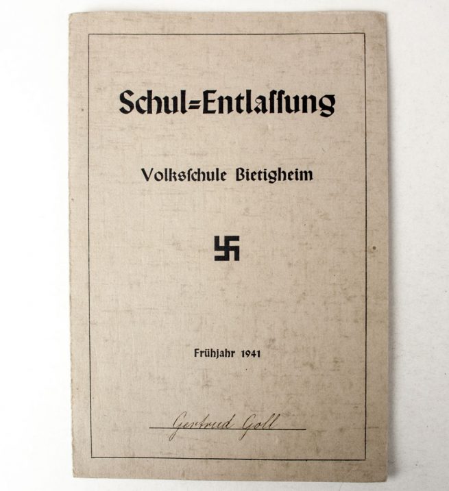 Schul-Entlassung Volksschulle Bietigheim 1941 (with large schoolphoto)