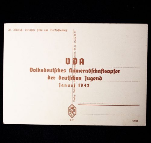 Willrich postcard: Deutsche Frau aus Nordschleswich (1942)