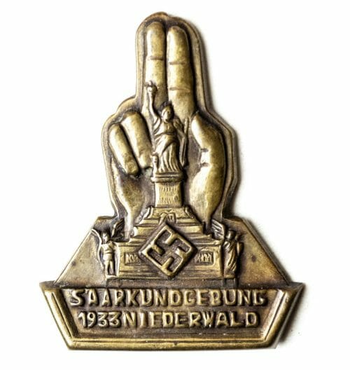 Saarkundgebung 1933 Niederwald - abzeichen