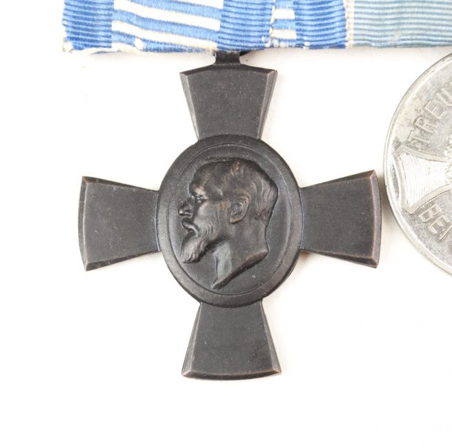 Bayern/Bavaria medalbar/ordensspange with König-Ludwig-Kreuz 1916 + Dienstauszeichnung III Klasse