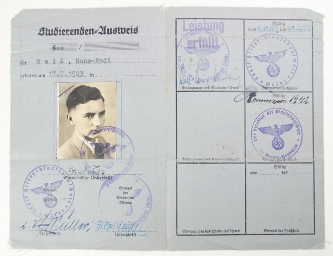 Deutsche Studentenschaft - Studierenden Ausweis with photo