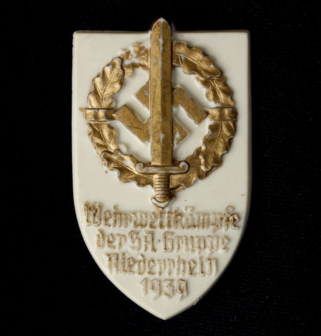 Wehrwettkampftage der SA Gruppe Niederrhein 1939 badge