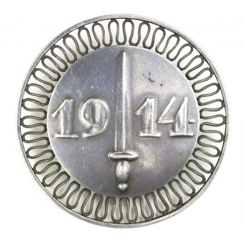 German Patriotic Brooch "1914" - Silver Marked