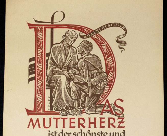 WWII German NSDAP Wochenspruch (propaganda miniposter) – Das Mutterherz