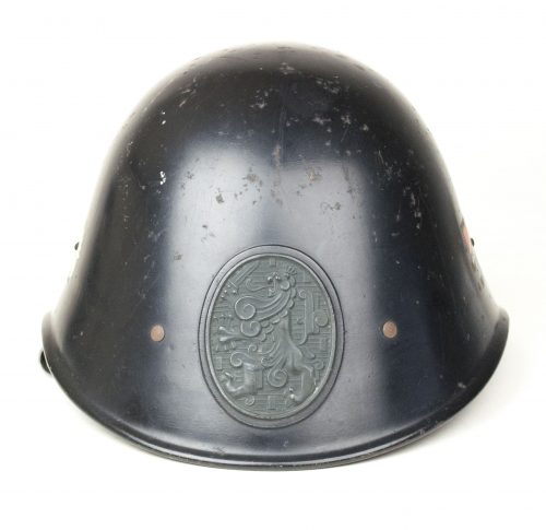 Dutch WW2 Schalkhaar Politie / Staatspolitie helmet (double decal)