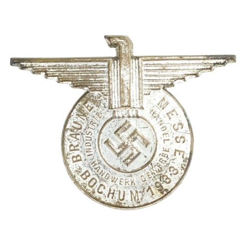 Braune Messe Bochem - Industrie, Handwerk, Gewerbe, Handel 1933 badge