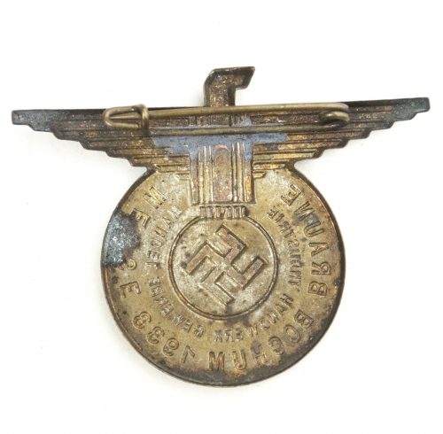 Braune Messe Bochem - Industrie, Handwerk, Gewerbe, Handel 1933 badge