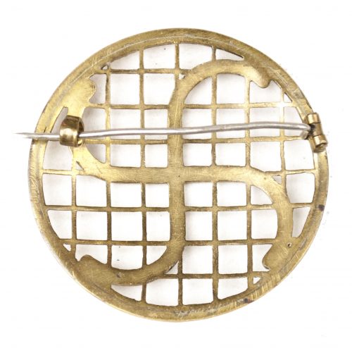 German WWII female cultural brooch with swastika design