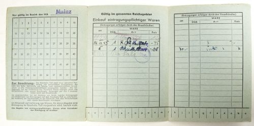 Haushalts-Pass für Gewerbliche Erzeugnisse (Ausgabejahr 1943)