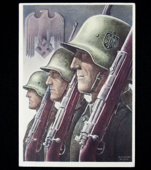 Postcard: Gottfried Klein - Infanterie (postally sent)