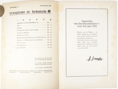 Dutch-SS - SS Vormingsbladen Jrg 4. No.1