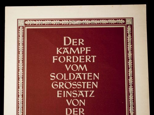 WWII German NSDAP Wochenspruch (propaganda miniposter) - Adolf Hitler 