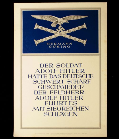 WWII German NSDAP Wochenspruch (propaganda miniposter) - Hermann Göring