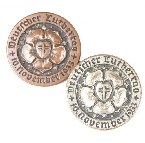 Deutscher Luthertag 10. November 1933 (bronze and silver badges)