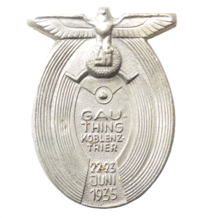 Gau Thing Koblenz Trier 22.23 Juni 1933 abzeichen (silver color)