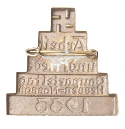 Gauparteitag Hessen-Nassau 1933 Arbeit und Friede badge