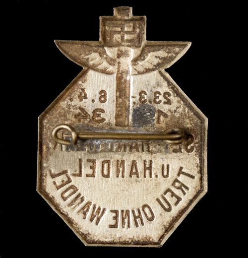 N.S. Hago - Sei Handwerk u. Handel 23.3.-6.4.1934 Treu ohne Wandel abzeichen