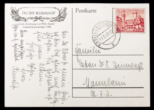 Postcard: Tag der Wehrmacht 1940 (by Sauter)