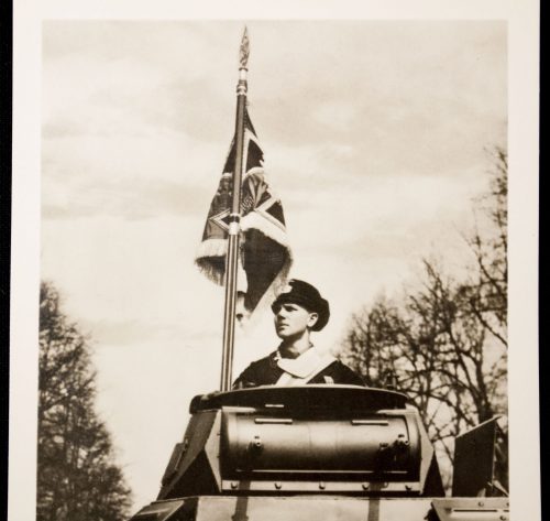 Postcard: Panzer with fahne (Flag)