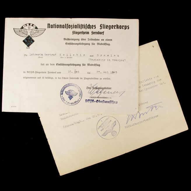 NS Fliegerkorps Fliegerheim Ferndorf documents
