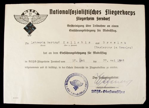 NS Fliegerkorps Fliegerheim Ferndorf documents
