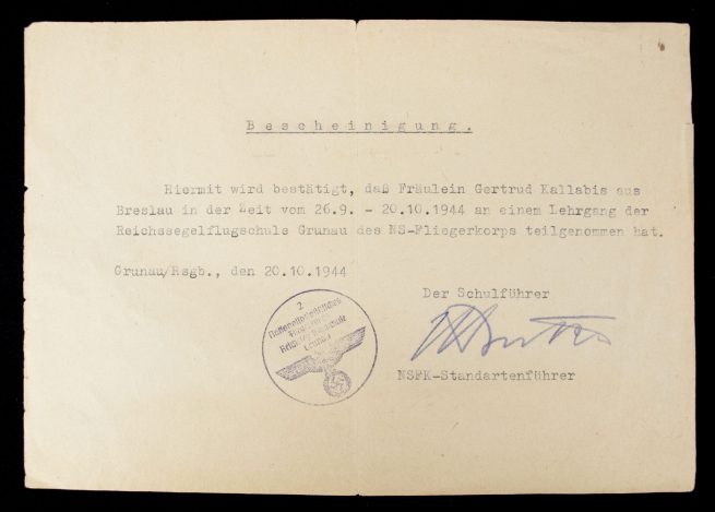 NS Fliegerkorps Fliegerheim Ferndorf documents