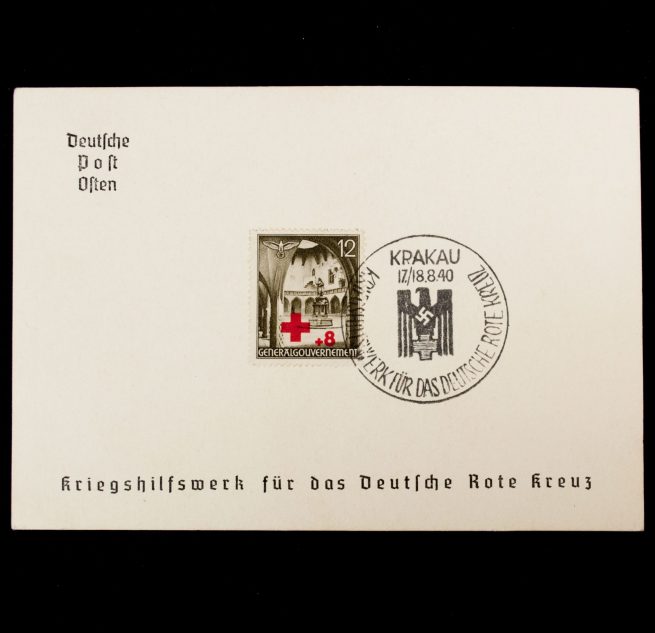 Postcard Deutsche Post Osten Kriegshilfswerk für das Deutsche Rote Kreuz Gedenkblatt Krakau