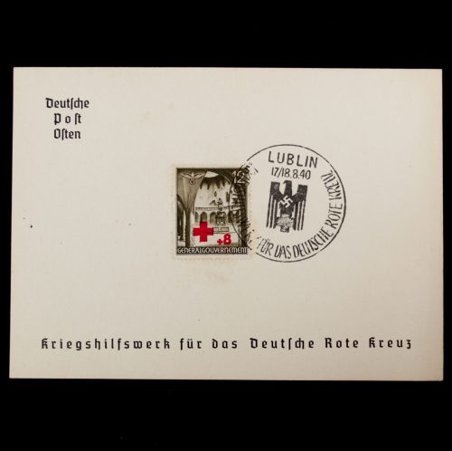 Postcard Deutsche Post Osten Kriegshilfswerk für das Deutsche Rote Kreuz Gedenkblatt Lublin