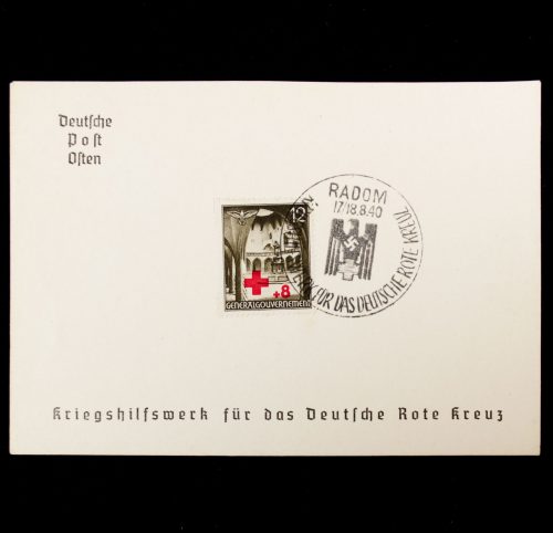 Postcard: Deutsche Post Osten Kriegshilfswerk für das Deutsche Rote Kreuz Gedenkblatt "Radom"