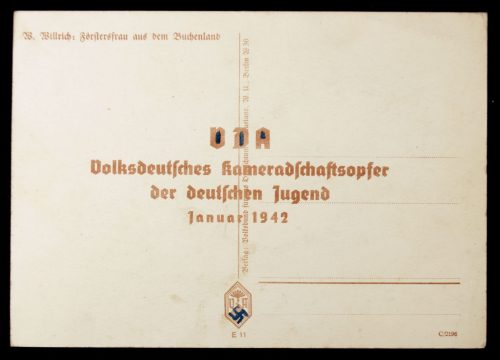 Postcard: W. Willrich - Förstersfrau aus dem Buchenland