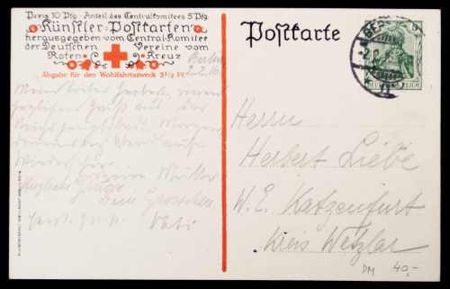 Postcard: WWI Roten Kreuz (DRK) - Deutschland, Deutschland über Alles! Central-Komitee der Deutschen Vereine vom Roten Kreuz