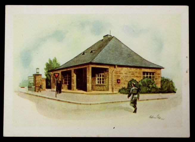Postcard: Wache in einem Fliegerhorst - Sammlung für das Opferwerk des Deutschen Volkes (WHW und DRK)