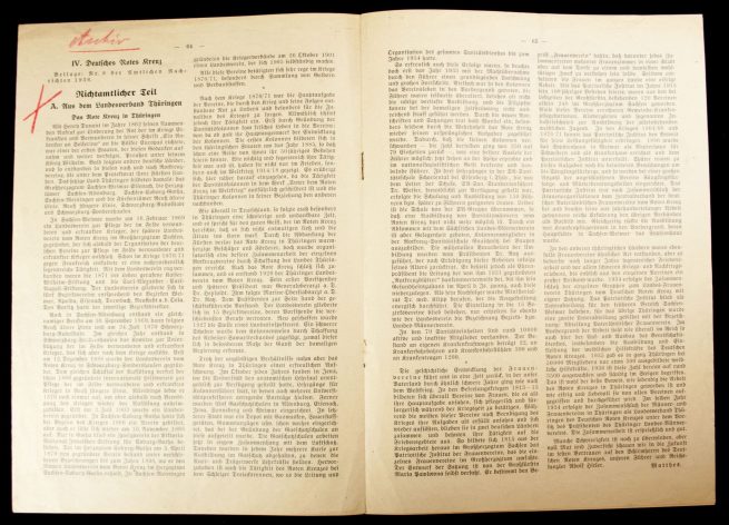 Rotkreuzblätter des Deutschen Roten Kreuzes, Landesverband Thüringen