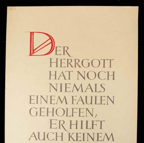 WWII German NSDAP Wochenspruch (propaganda miniposter) – Adolf Hitler