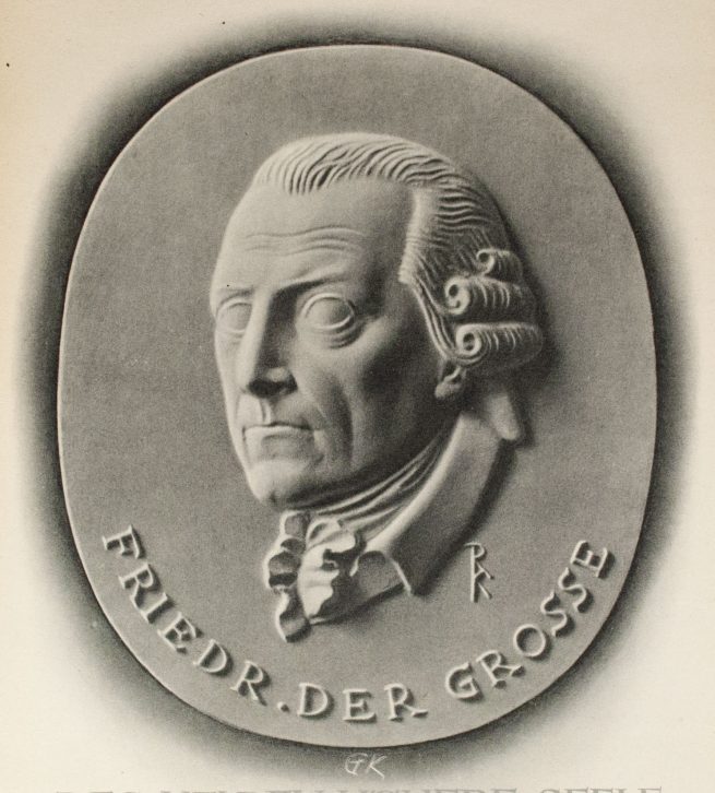 WWII German NSDAP Wochenspruch (propaganda miniposter) – Friedrich der Grosse