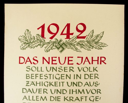 WWII German NSDAP Wochenspruch (propaganda miniposter) – Goebbels