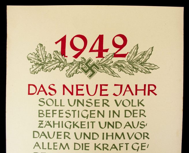 WWII German NSDAP Wochenspruch (propaganda miniposter) – Goebbels