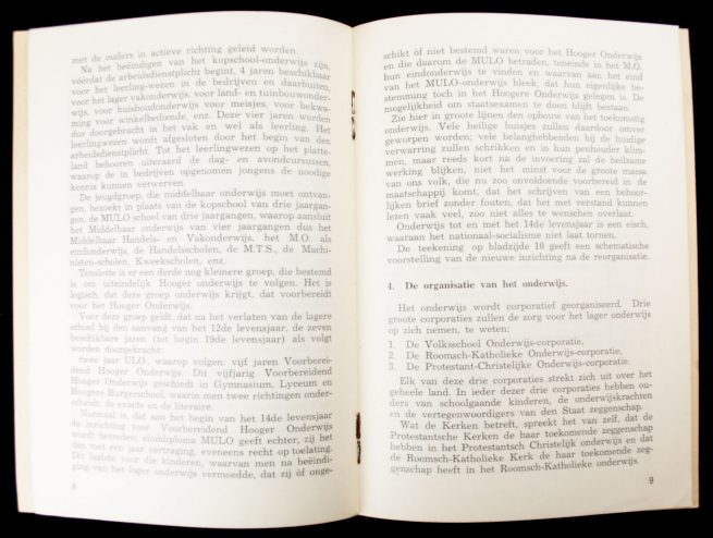 (NSB) Grondslagen voor het lager- en middelbaar onderwijs in den Nationaal-Socialistischen staat (1938)