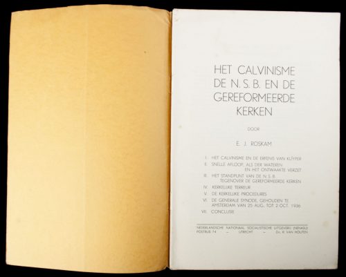 (NSB) Het Calvinisme,de NSB en de Gereformeerde kerken (1937)