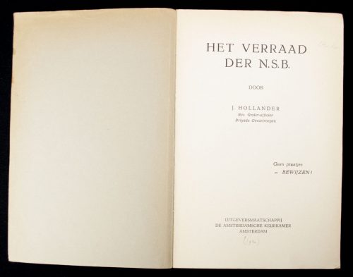 (NSB) Het verraad der NSB : geen praatjes - bewijzen (1940)