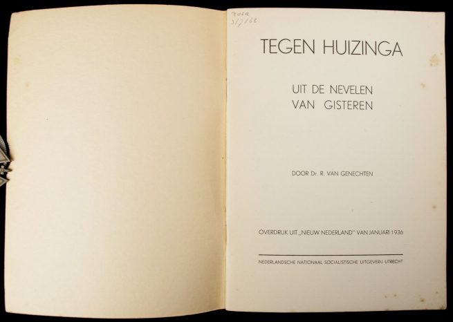 (NSB) Tegen Huizinga : uit de nevelen van gisteren (1936)