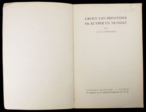 (NSB) Groenvan Prinsterer, Dr. Kuyper en Mussert (1941)