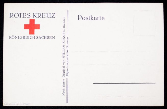 Postcard: Rotes Kreuz Königreich Sachsen (William Krause)